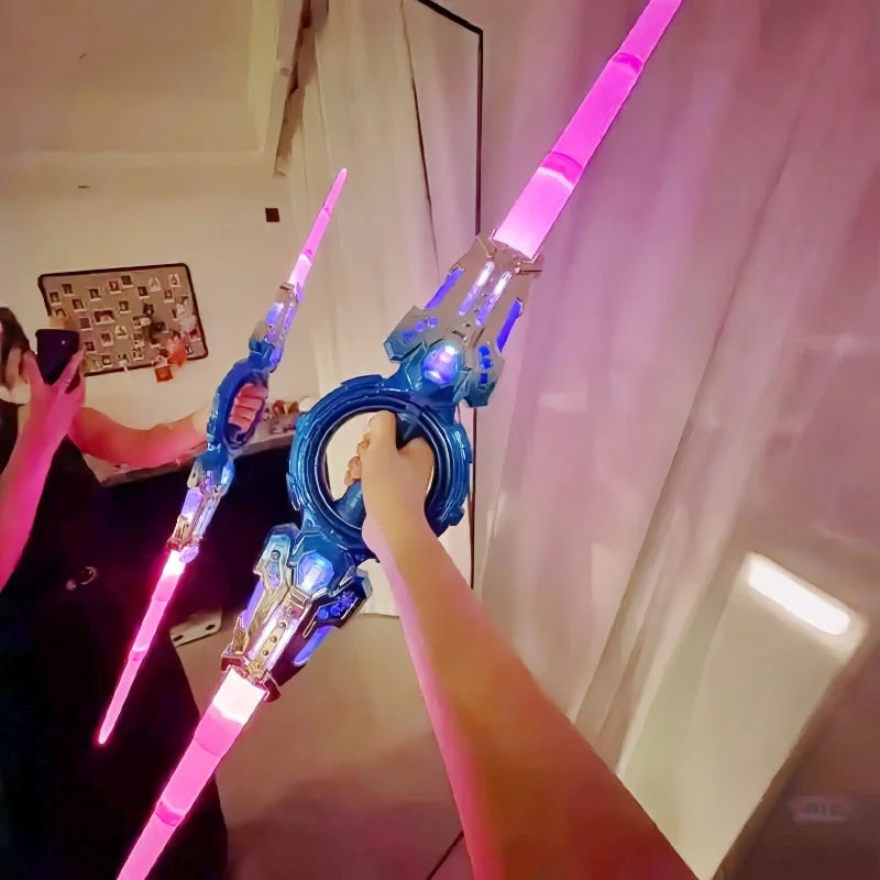 Toy Double Ended Retractable Double Edged Lightsaber